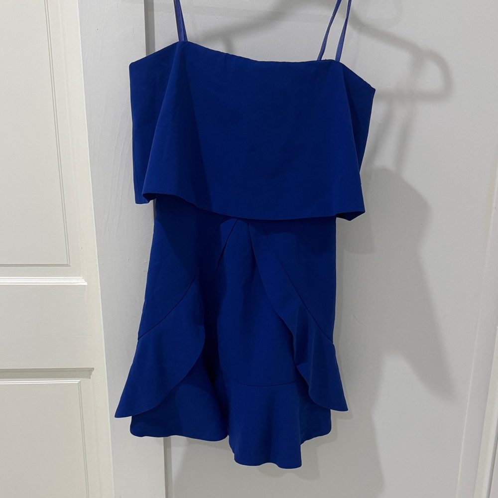BCBGMaxAzria Strapless Blue Dress